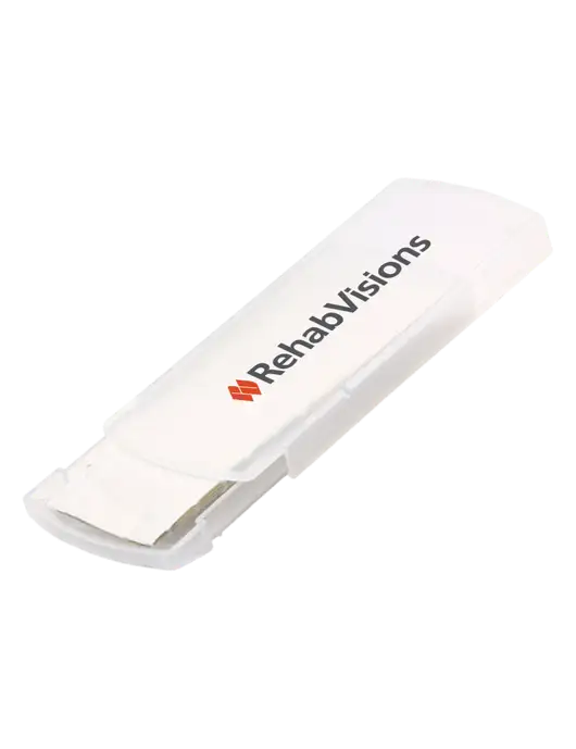 Slide Right Clear Bandage Dispenser w/RehabVisions Logo