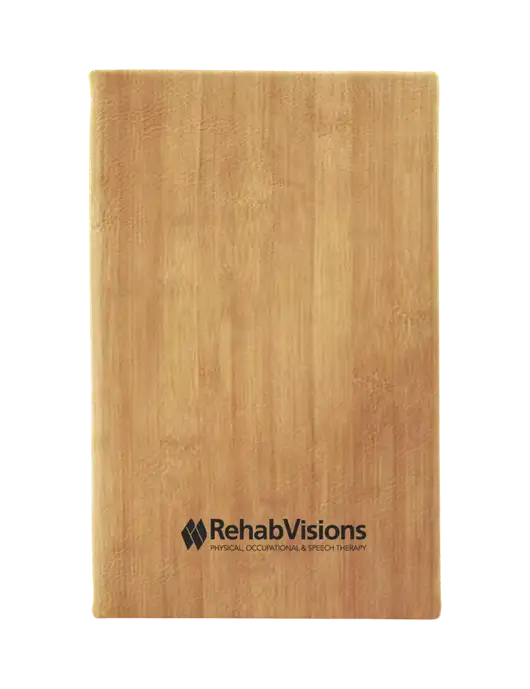 Bamboo Leatherette 5.25 x 8.25 Journal w/RehabVisions Logo