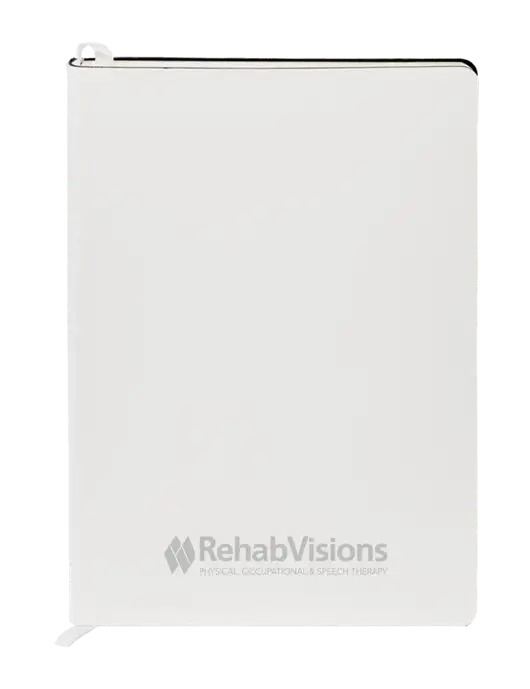 Fabrizio White Soft Cover 5.75 x 8.125 Journal w/RehabVisions Logo