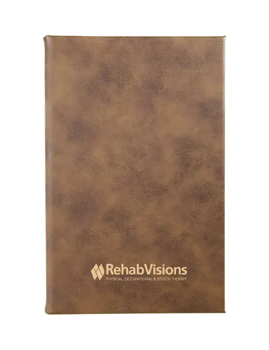 Rustic Leatherette 5.25 x 8.25 Journal w/RehabVisions Logo