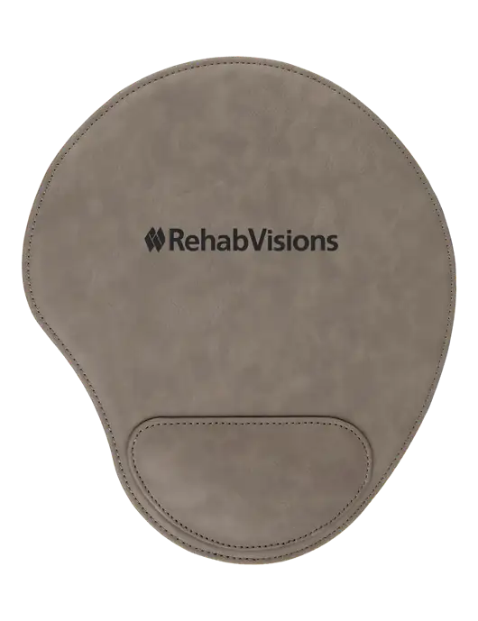Gray Leatherette Mouse Pad w/RehabVisions Logo