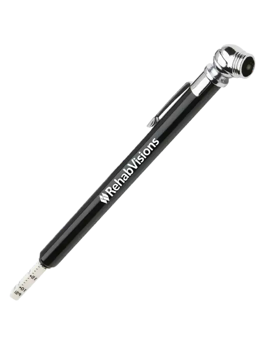 Quick View Black Tire Gauge w/RehabVisions Logo