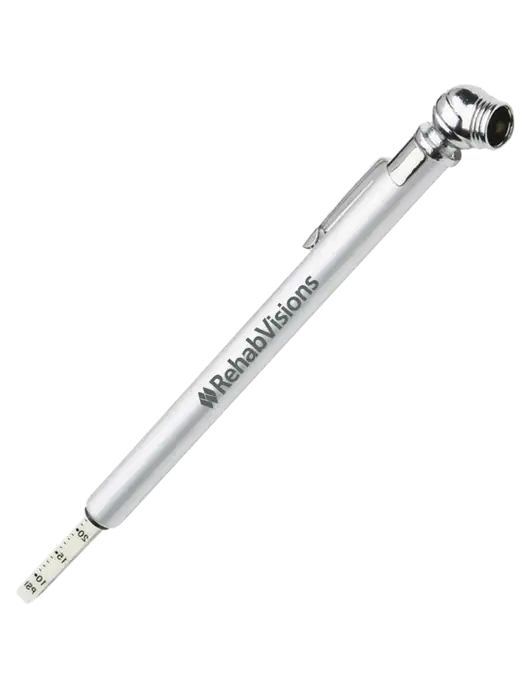 Quick View Silver Tire Gauge w/RehabVisions Logo