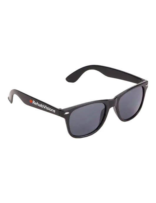 Daytona Black Sunglasses w/RehabVisions Logo
