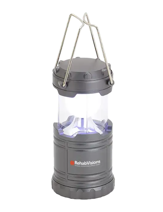 Gunmetal Mini Retro Lantern w/RehabVisions Logo