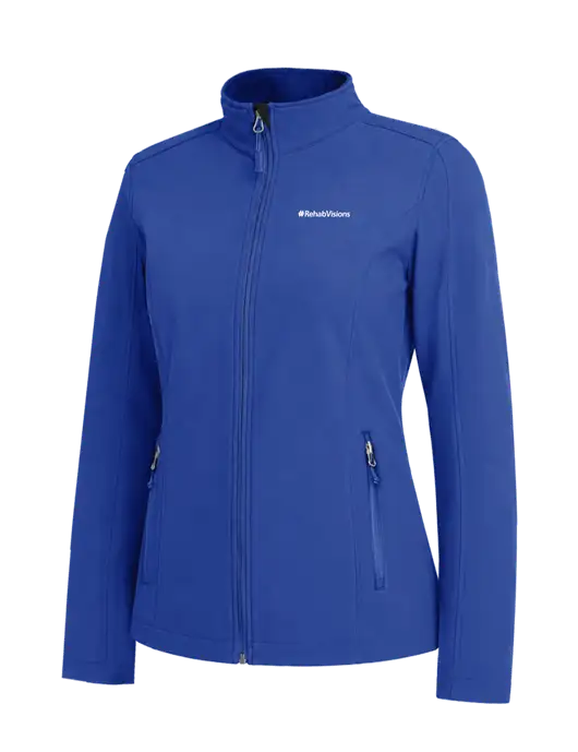 Dark Royal Womens Core Soft Shell Jacket w/RehabVisions Logo
