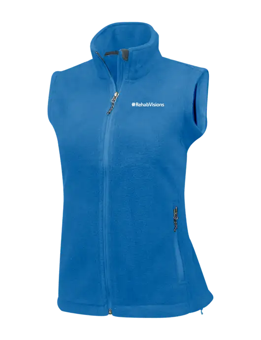 Royal Womens Fleece Vest w/RehabVisions Logo