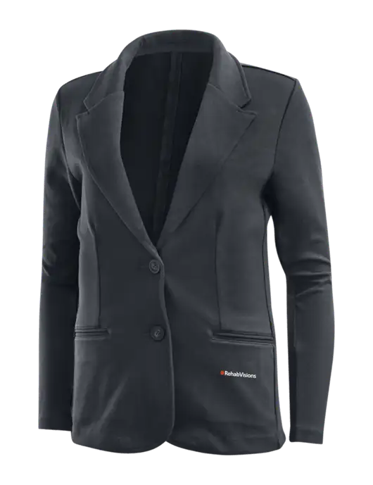 Charcoal Grey Womens Knit Blazer w/RehabVisions Logo