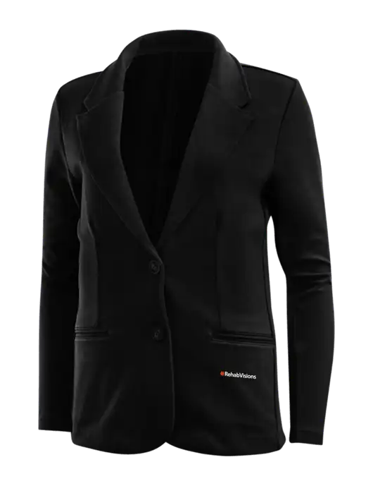 Black Womens Knit Blazer w/RehabVisions Logo