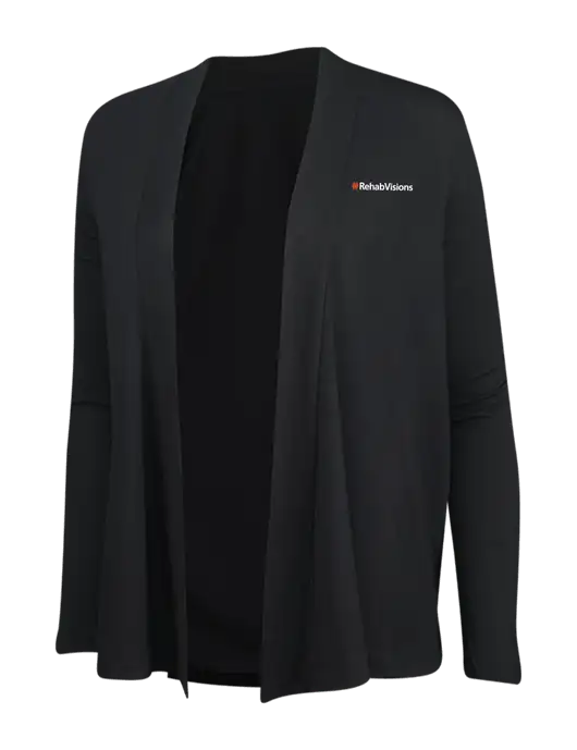 Black Womens Concept Cardigan w/RehabVisions Logo