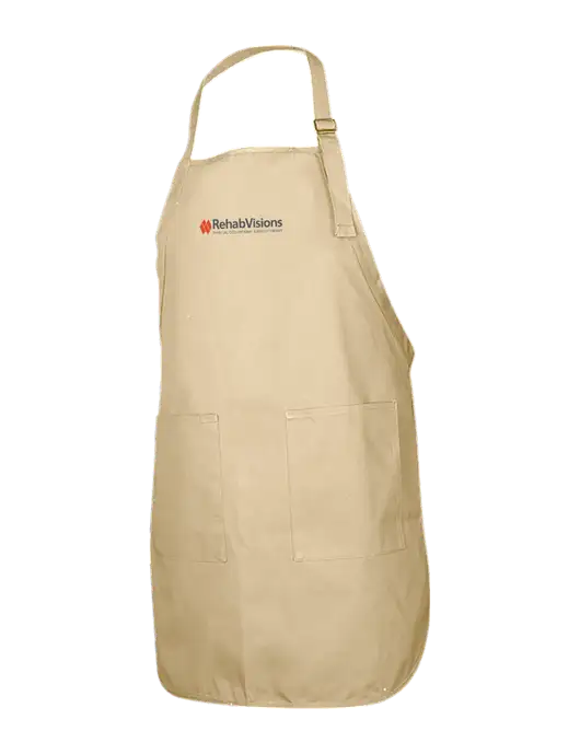 Full-Length Stone Apron With Pockets w/RehabVisions Logo
