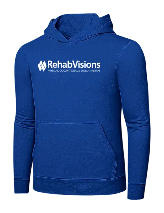True Royal 7.8 oz Ring Spun Hooded Sweatshirt w/RehabVisions Logo