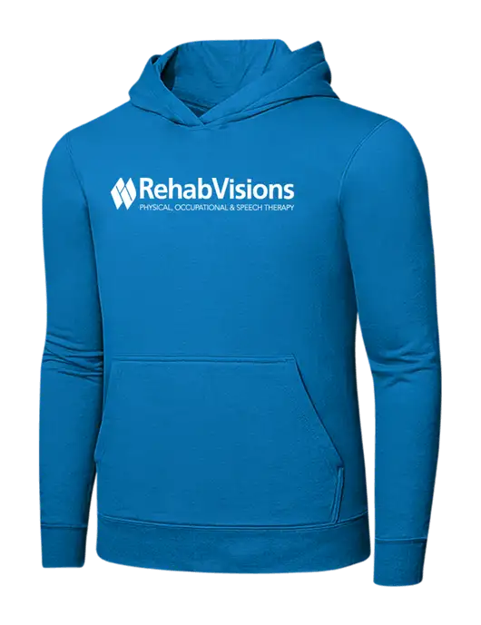 Medium Dark Sapphire 7.8 oz Ring Spun Hooded Sweatshirt w/RehabVisions Logo