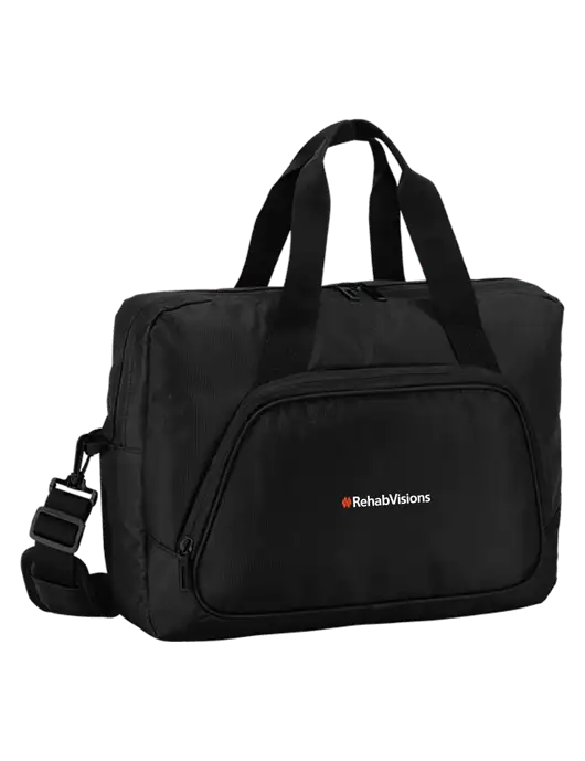 City Black Laptop Briefcase w/RehabVisions Logo