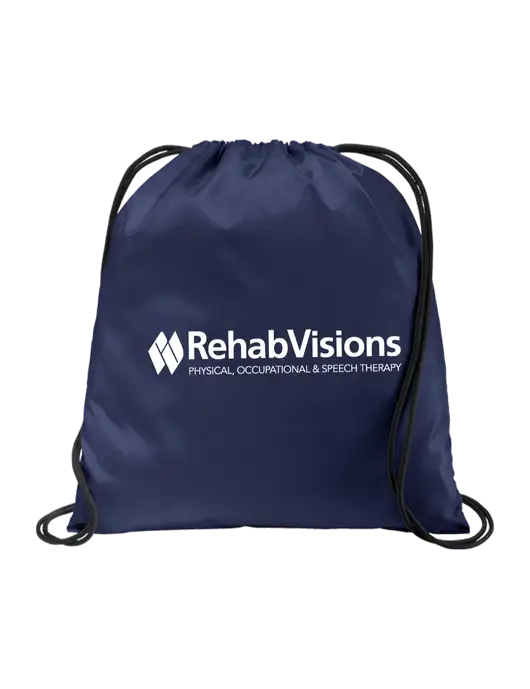 Drawstring  True Navy Cinch Pack w/RehabVisions Logo