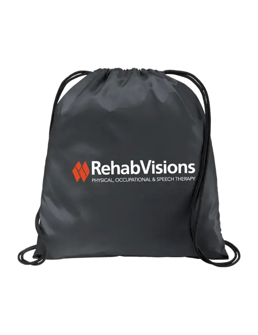 Drawstring  Graphite Grey Cinch Pack w/RehabVisions Logo