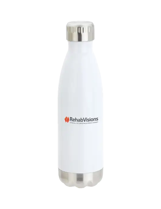 City Go White 17 oz Insulated Bottle w/RehabVisions Logo