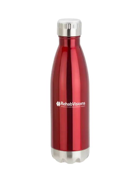 City Go Red 17 oz Insulated Bottle w/RehabVisions Logo