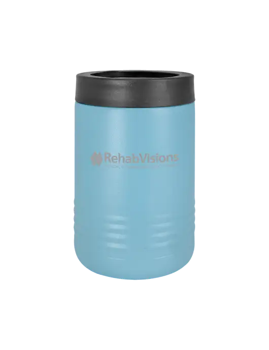 Polar Camel 12 oz Powder Coated Light Blue Vacuum Insulated Beverage Holder w/RehabVisions Logo