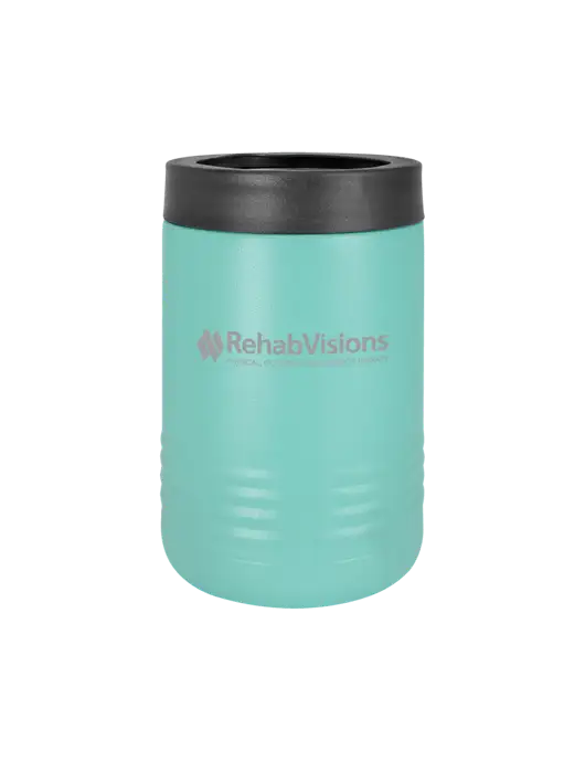 Polar Camel 12 oz Powder Coated Seafoam Vacuum Insulated Beverage Holder w/RehabVisions Logo