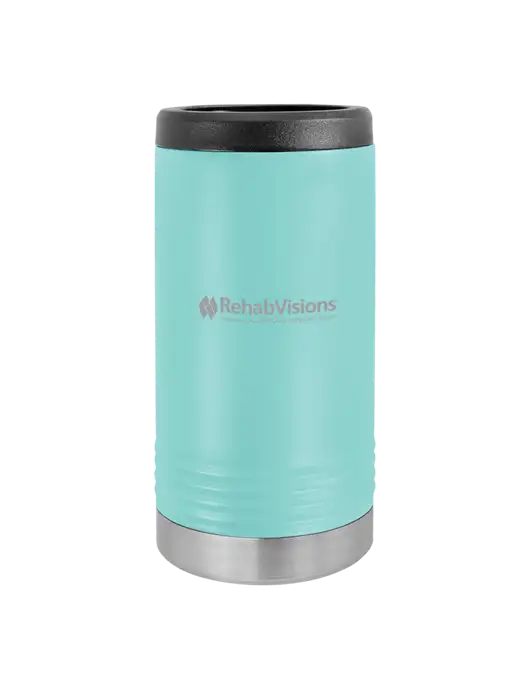 Polar Camel Powder Coated Seafoam Vacuum Insulated Slim Beverage Holder w/RehabVisions Logo