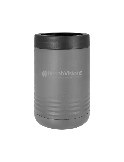 Polar Camel 12 oz Powder Coated Grey Vacuum Insulated Beverage Holder w/RehabVisions Logo