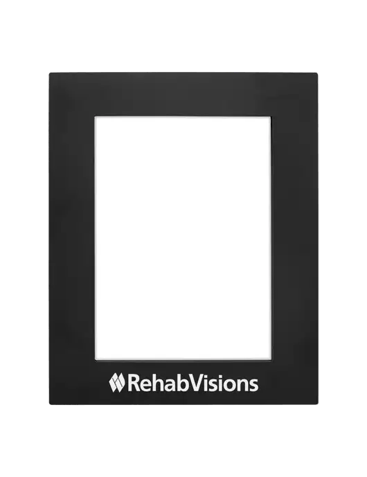 Black Aluminum Photo Frame, 5 x 7 w/RehabVisions Logo