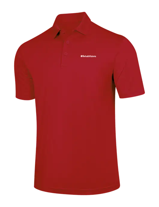 Red PosiCharge Competitor Polo w/RehabVisions Logo