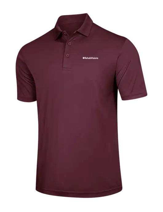 Maroon PosiCharge Competitor Polo w/RehabVisions Logo