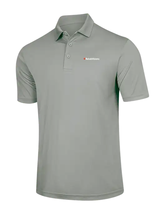 Silver PosiCharge Competitor Polo w/RehabVisions Logo