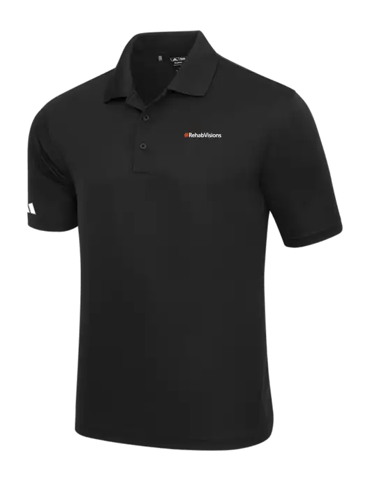 Adidas Black Basic Sport Polo w/RehabVisions Logo