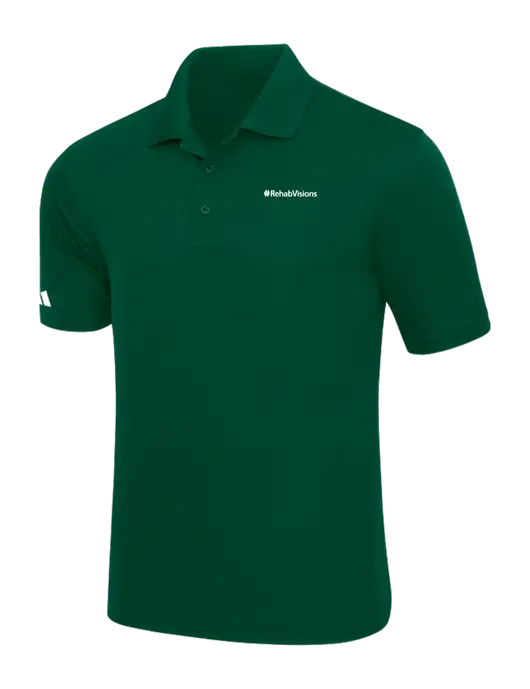 Adidas Dark Green Basic Sport Polo w/RehabVisions Logo