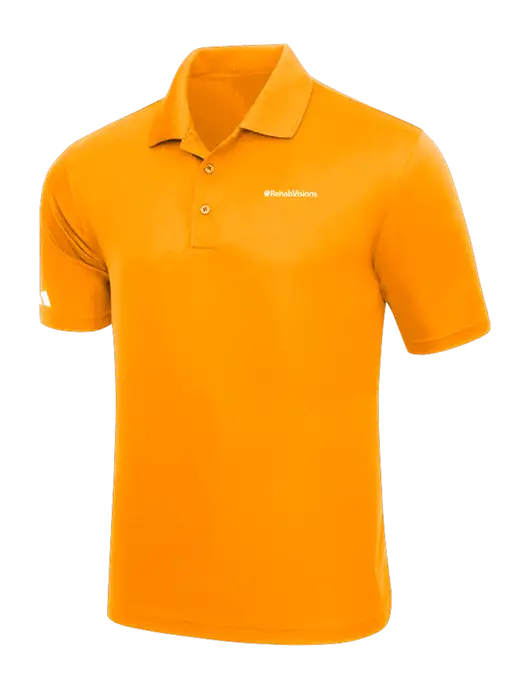 Adidas Bright Orange Basic Sport Polo w/RehabVisions Logo