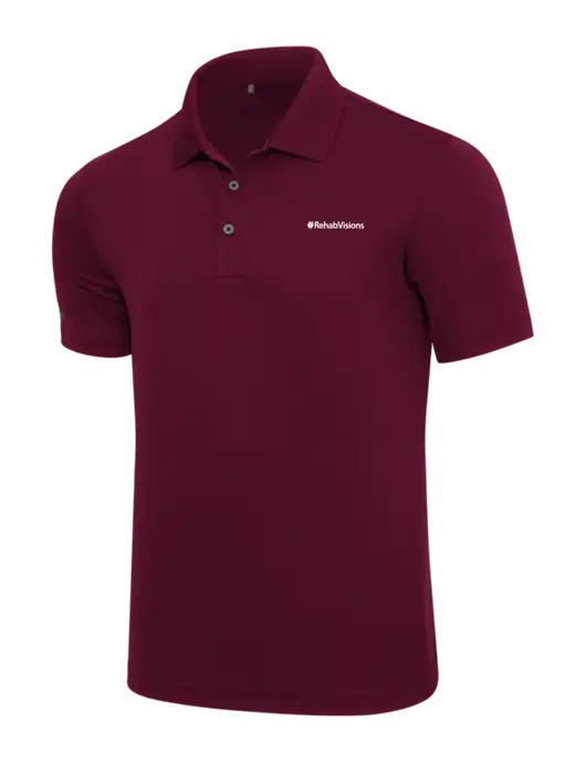 Adidas Maroon  Performance Polo w/RehabVisions Logo