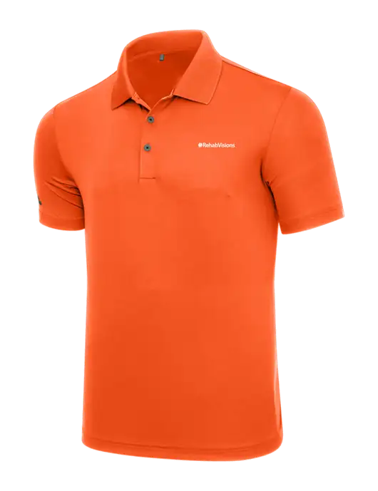 Adidas Orange  Performance Polo w/RehabVisions Logo