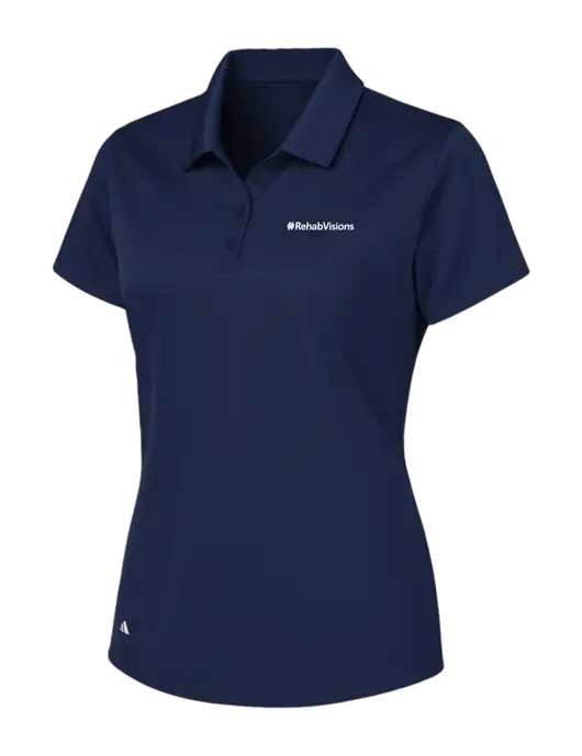 Adidas Navy Womens Basic Sport Polo w/RehabVisions Logo