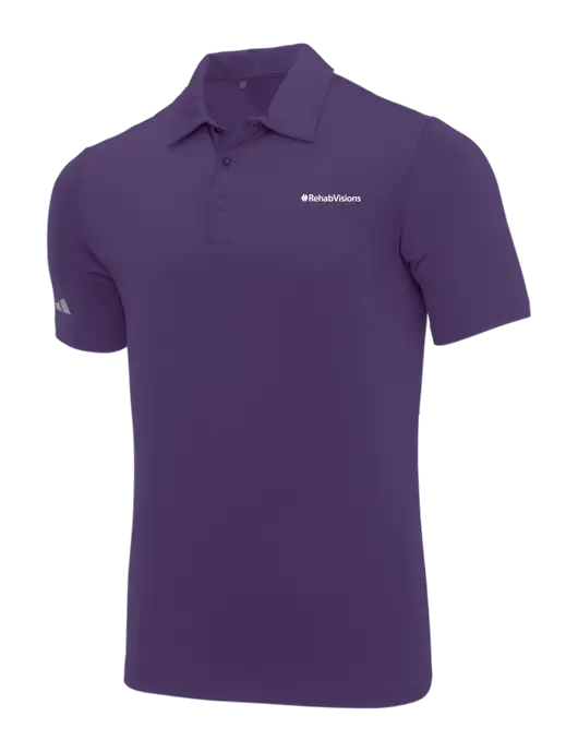 Adidas Purple Ultimate Solid Polo w/RehabVisions Logo