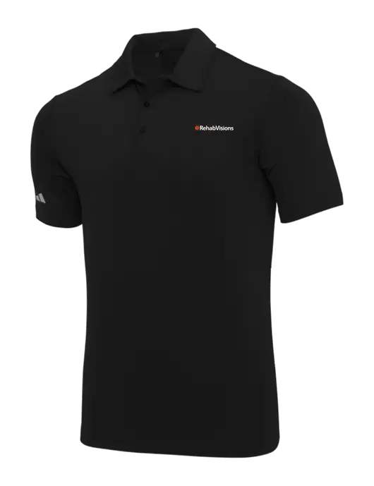 Adidas Black Ultimate Solid Polo w/RehabVisions Logo