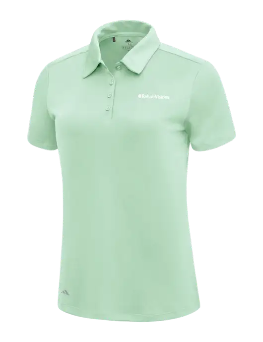 Adidas Very Light Green Womens Ultimate Solid Polo w/RehabVisions Logo