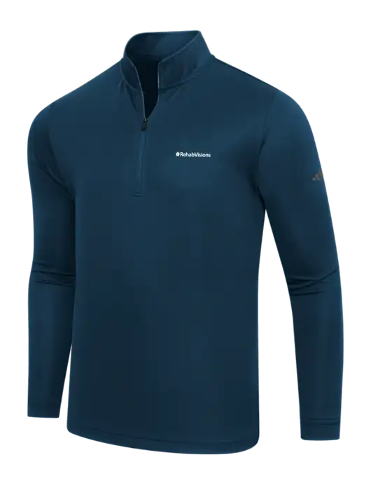 Adidas Navy Lightweight Quarter Zip Pullover w/RehabVisions Logo