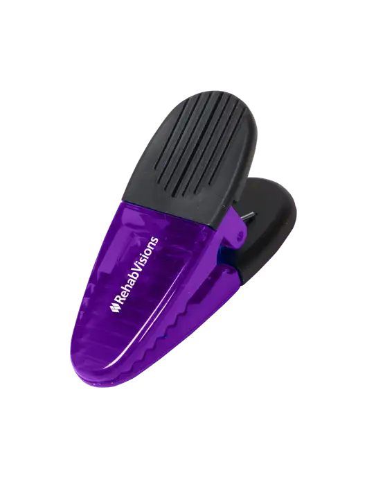 Magnetic Purple Power Clip w/RehabVisions Logo