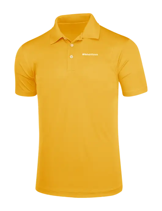 Yellow Gold Micropique Sport-Wick Polo
 w/RehabVisions Logo