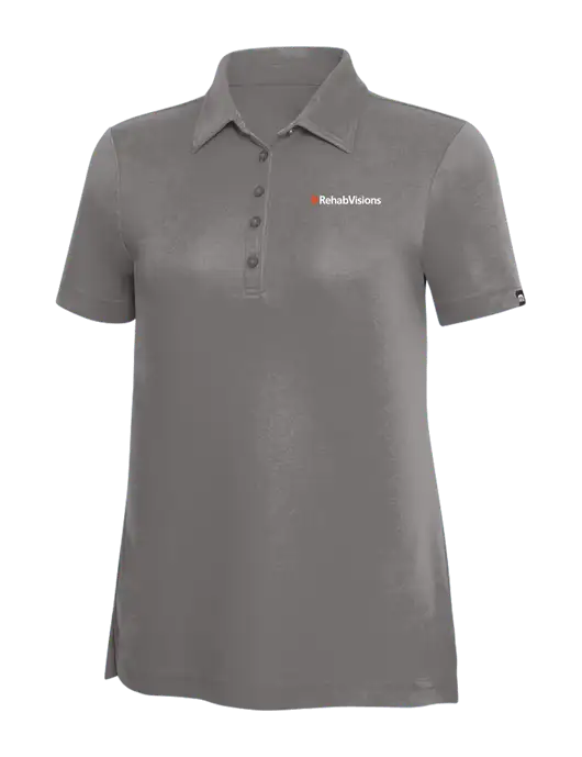 TravisMathew Grey Solid Womens Oceanside Polo w/RehabVisions Logo