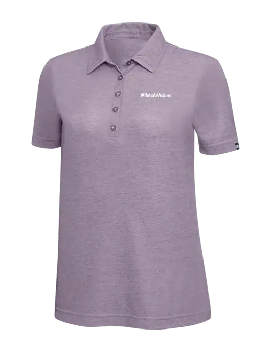 TravisMathew Light Purple Heather Womens Oceanside Polo w/RehabVisions Logo
