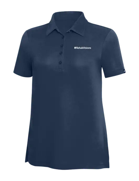 TravisMathew Navy Solid Womens Oceanside Polo w/RehabVisions Logo