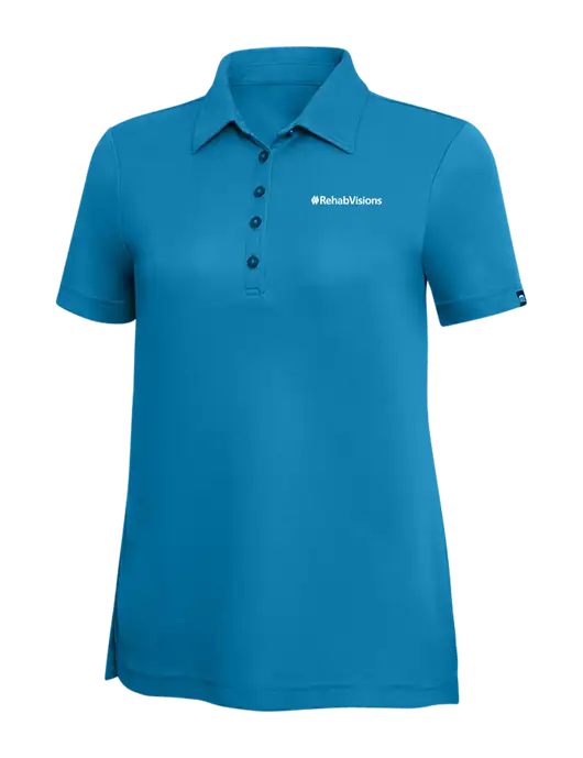 TravisMathew Sapphire Solid Womens Oceanside Polo w/RehabVisions Logo