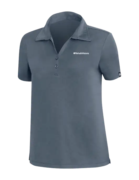 TravisMathew Dark Slate Blue Womens Coto Performance Polo w/RehabVisions Logo