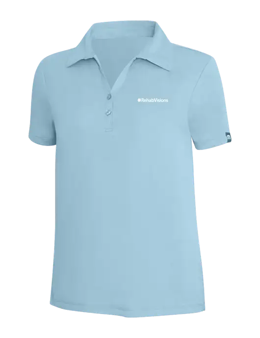 TravisMathew Light Sapphire Heather Womens Coto Performance Polo w/RehabVisions Logo