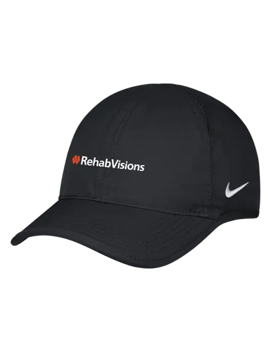 Nike Black Featherlight Cap w/RehabVisions Logo