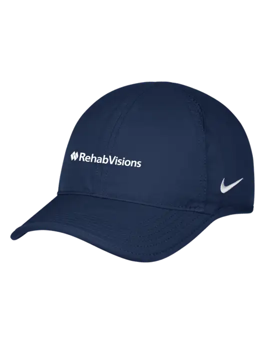 Nike Navy Featherlight Cap w/RehabVisions Logo